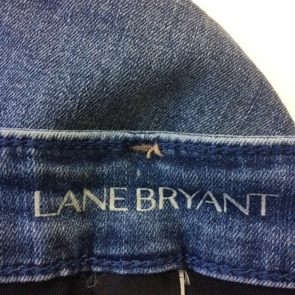 Lane Bryant Womens Plus Size 22 Jeans Skinny Floral Embroidered Distressed 47x30 - Picture 8 of 12